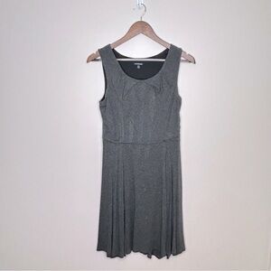 Le Chateau Rayon Stretch Casual Dress Deep Charcoal Grey Size Medium